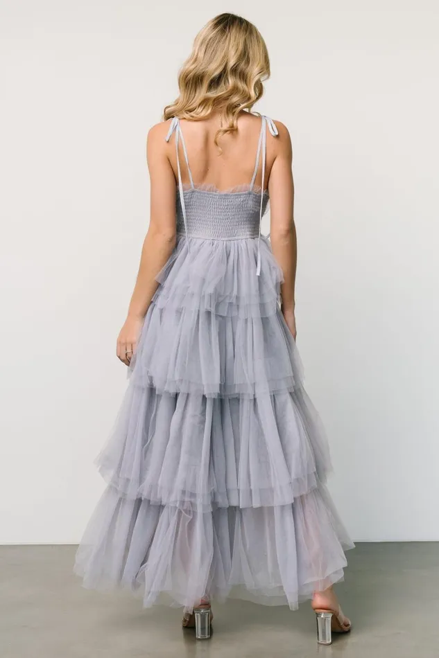 Baltic Born Tulle Styles Alora Tulle Tiered Maxi Dress Dusty Slate 8211 Women Baltic Born Tulle Styles Alora Tulle Tiered Maxi Dress Dusty Slate 8211 Women
