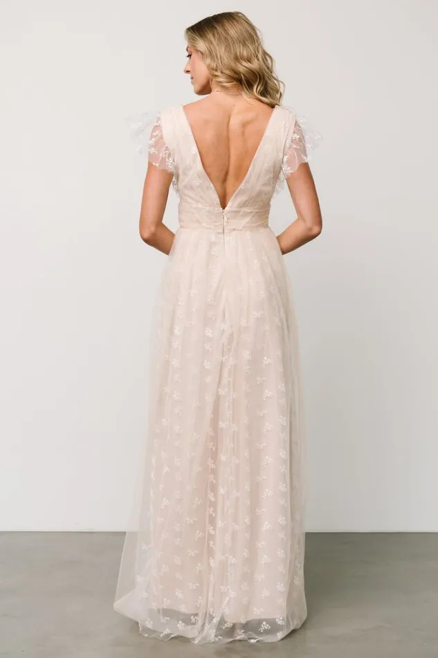 Baltic Born Tulle Styles Caterina Tulle Maxi Dress Natural White 8211 Women Baltic Born Tulle Styles Caterina Tulle Maxi Dress Natural White 8211 Women