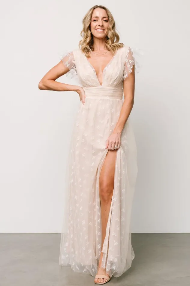 Baltic Born Tulle Styles Caterina Tulle Maxi Dress Natural White 8211 Women Baltic Born Tulle Styles Caterina Tulle Maxi Dress Natural White 8211 Women