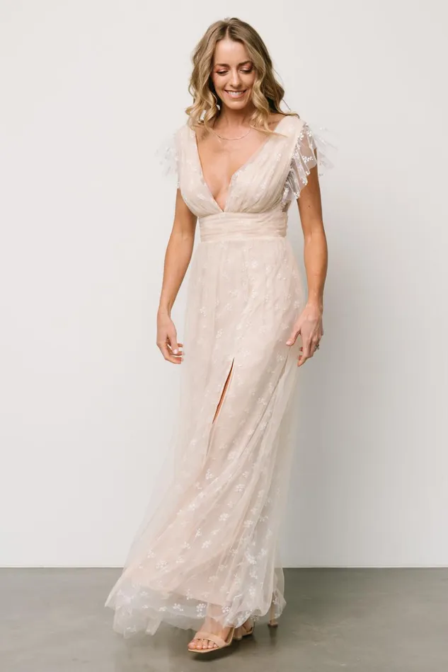 Baltic Born Tulle Styles Caterina Tulle Maxi Dress Natural White 8211 Women Baltic Born Tulle Styles Caterina Tulle Maxi Dress Natural White 8211 Women