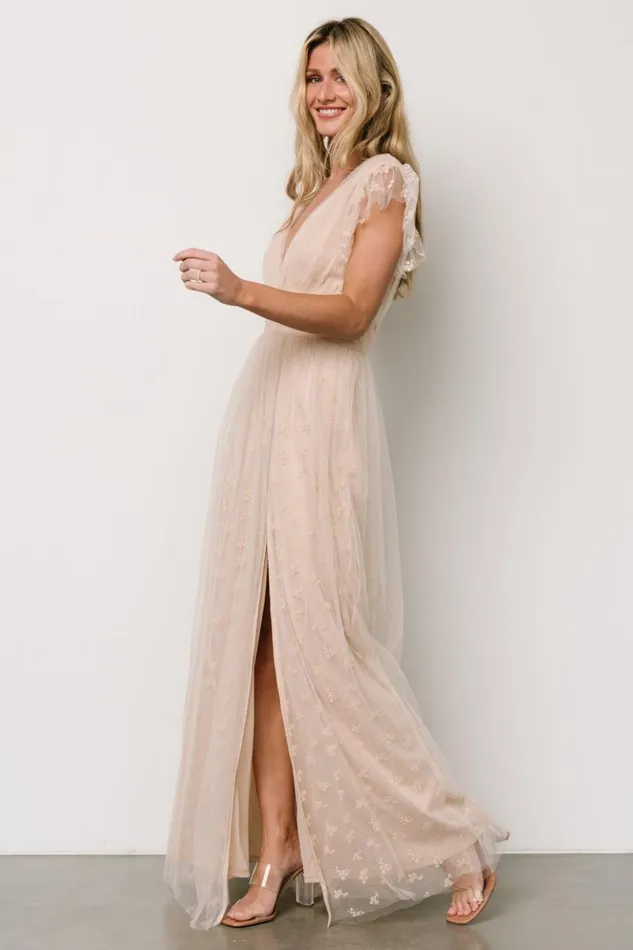 Baltic Born Tulle Styles Caterina Tulle Maxi Dress Nude Blush 8211 Women Baltic Born Tulle Styles Caterina Tulle Maxi Dress Nude Blush 8211 Women