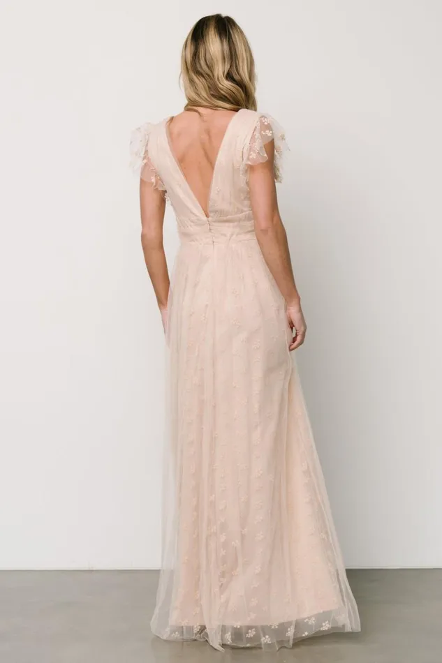 Baltic Born Tulle Styles Caterina Tulle Maxi Dress Nude Blush 8211 Women Baltic Born Tulle Styles Caterina Tulle Maxi Dress Nude Blush 8211 Women