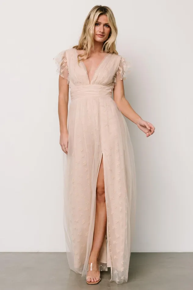 Baltic Born Tulle Styles Caterina Tulle Maxi Dress Nude Blush 8211 Women Baltic Born Tulle Styles Caterina Tulle Maxi Dress Nude Blush 8211 Women