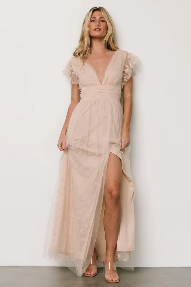 Baltic Born Tulle Styles Caterina Tulle Maxi Dress Nude Blush 8211 Women Baltic Born Tulle Styles Caterina Tulle Maxi Dress Nude Blush 8211 Women