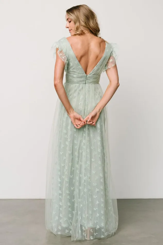 Baltic Born Tulle Styles Caterina Tulle Maxi Dress Sage 8211 Women Baltic Born Tulle Styles Caterina Tulle Maxi Dress Sage 8211 Women
