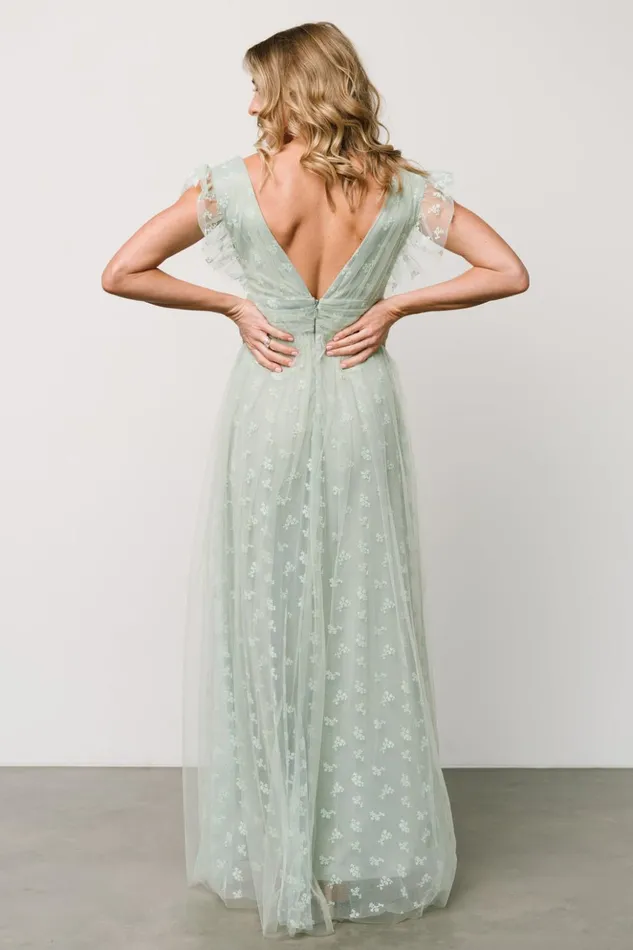 Baltic Born Tulle Styles Caterina Tulle Maxi Dress Sage 8211 Women Baltic Born Tulle Styles Caterina Tulle Maxi Dress Sage 8211 Women