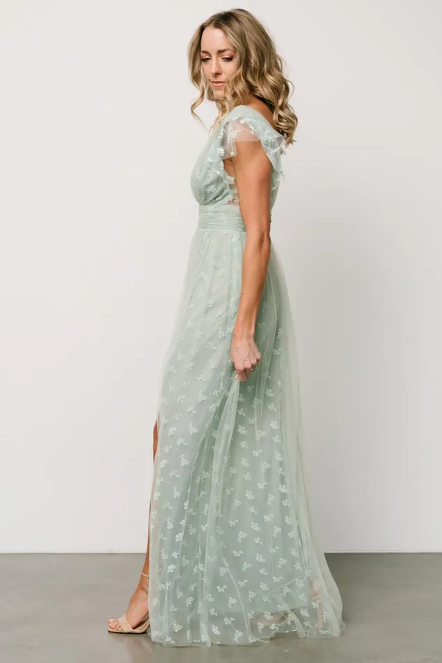 Baltic Born Tulle Styles Caterina Tulle Maxi Dress Sage 8211 Women Baltic Born Tulle Styles Caterina Tulle Maxi Dress Sage 8211 Women