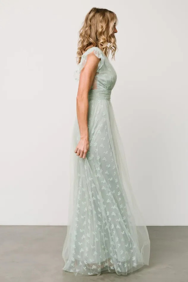 Baltic Born Tulle Styles Caterina Tulle Maxi Dress Sage 8211 Women Baltic Born Tulle Styles Caterina Tulle Maxi Dress Sage 8211 Women