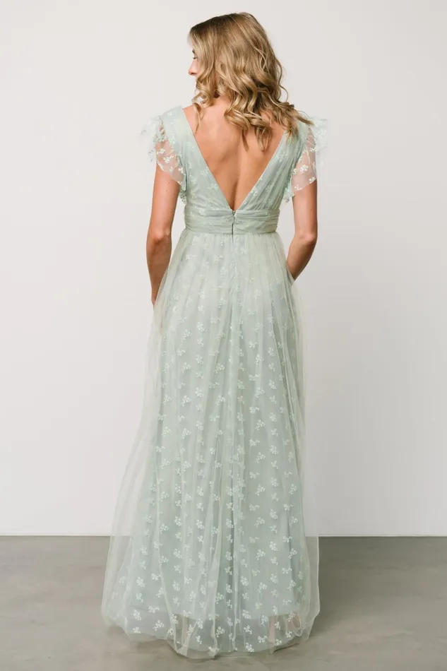 Baltic Born Tulle Styles Caterina Tulle Maxi Dress Sage 8211 Women Baltic Born Tulle Styles Caterina Tulle Maxi Dress Sage 8211 Women