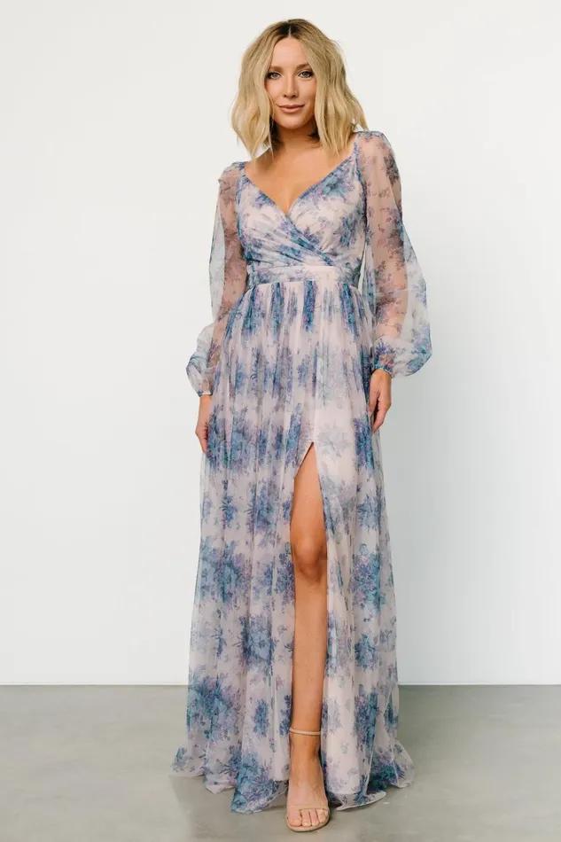 Baltic Born Tulle Styles Desiree Tulle Maxi Dress Natural Slate Floral 8211 Women Baltic Born Tulle Styles Desiree Tulle Maxi Dress Natural Slate Floral 8211 Women