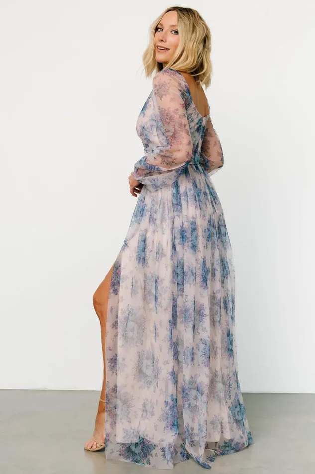 Baltic Born Tulle Styles Desiree Tulle Maxi Dress Natural Slate Floral 8211 Women Baltic Born Tulle Styles Desiree Tulle Maxi Dress Natural Slate Floral 8211 Women