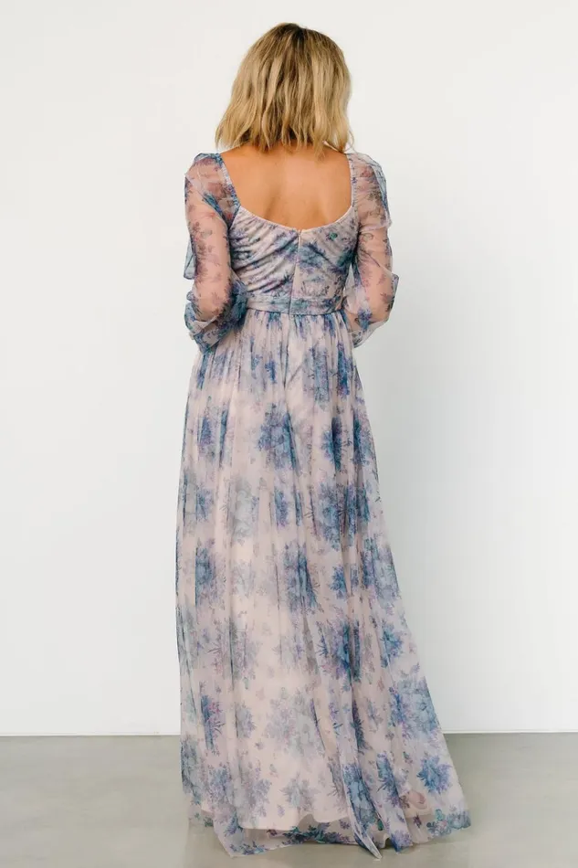 Baltic Born Tulle Styles Desiree Tulle Maxi Dress Natural Slate Floral 8211 Women Baltic Born Tulle Styles Desiree Tulle Maxi Dress Natural Slate Floral 8211 Women