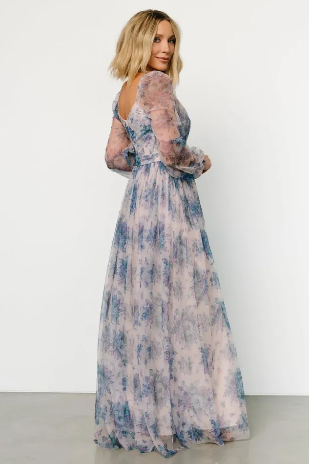 Baltic Born Tulle Styles Desiree Tulle Maxi Dress Natural Slate Floral 8211 Women Baltic Born Tulle Styles Desiree Tulle Maxi Dress Natural Slate Floral 8211 Women