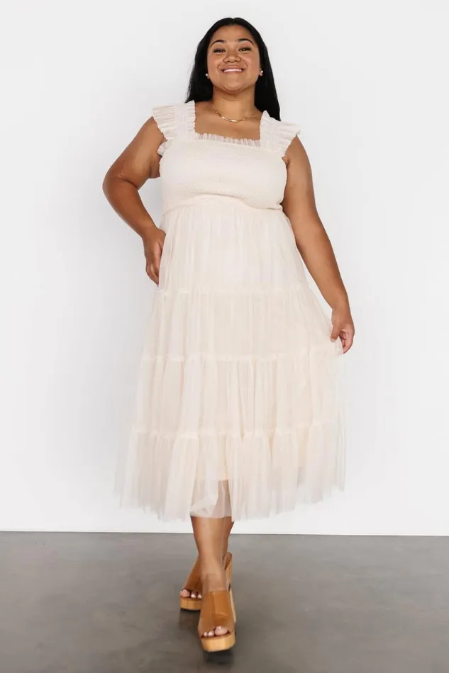 Baltic Born Tulle Styles Emma Smocked Tulle Dress Beige 8211 Women Baltic Born Tulle Styles Emma Smocked Tulle Dress Beige 8211 Women