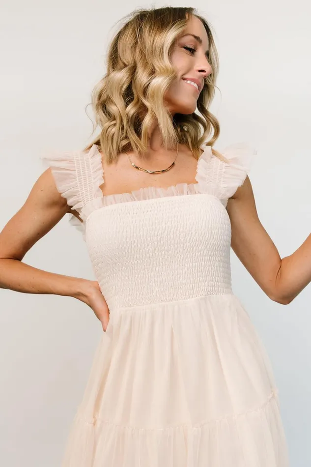 Baltic Born Tulle Styles Emma Smocked Tulle Dress Beige 8211 Women Baltic Born Tulle Styles Emma Smocked Tulle Dress Beige 8211 Women
