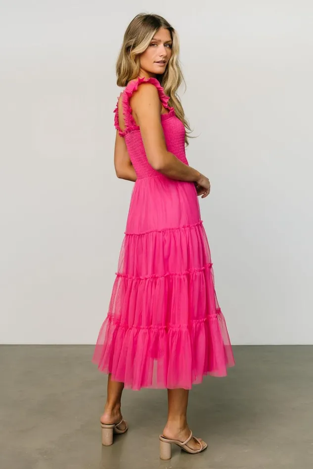 Baltic Born Tulle Styles Emma Smocked Tulle Dress Hot Pink 8211 Women Baltic Born Tulle Styles Emma Smocked Tulle Dress Hot Pink 8211 Women