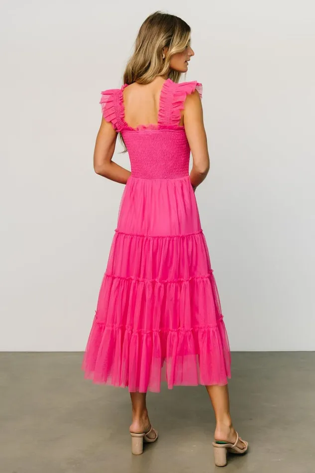 Baltic Born Tulle Styles Emma Smocked Tulle Dress Hot Pink 8211 Women Baltic Born Tulle Styles Emma Smocked Tulle Dress Hot Pink 8211 Women