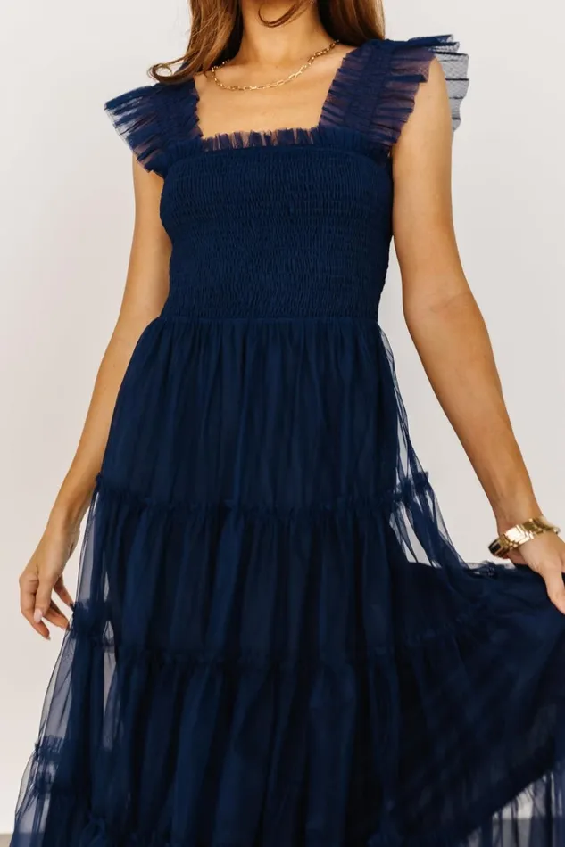 Baltic Born Tulle Styles Emma Smocked Tulle Dress Navy 8211 Women Baltic Born Tulle Styles Emma Smocked Tulle Dress Navy 8211 Women