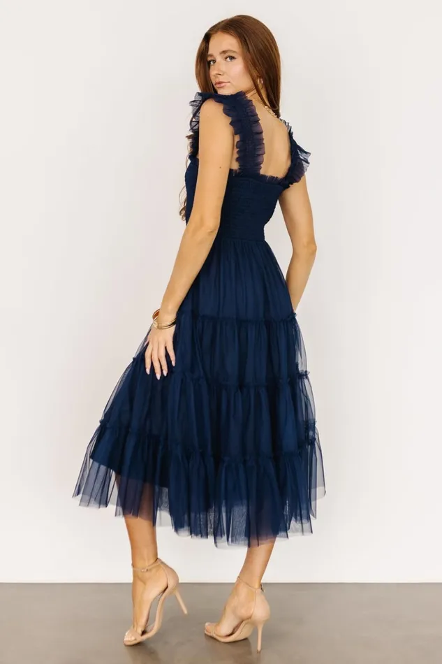 Baltic Born Tulle Styles Emma Smocked Tulle Dress Navy 8211 Women Baltic Born Tulle Styles Emma Smocked Tulle Dress Navy 8211 Women