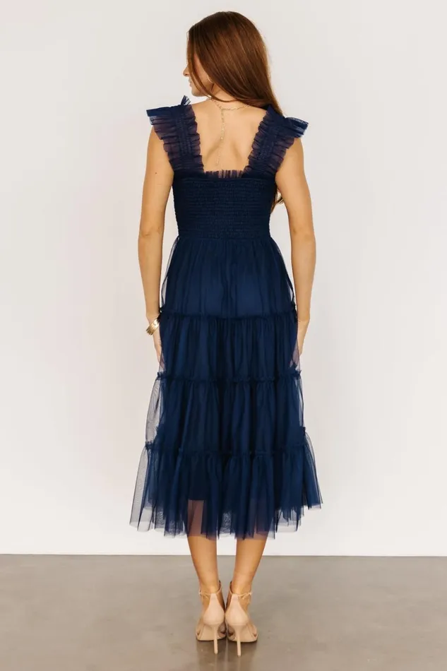 Baltic Born Tulle Styles Emma Smocked Tulle Dress Navy 8211 Women Baltic Born Tulle Styles Emma Smocked Tulle Dress Navy 8211 Women