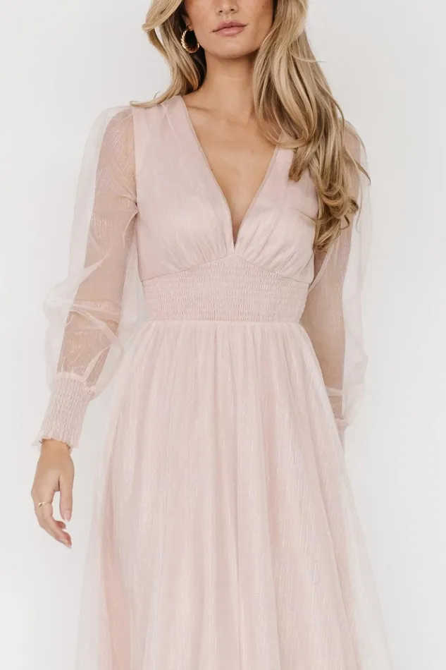 Baltic Born Tulle Styles Layla Tulle Maxi Dress Shimmer Pink 8211 Women Baltic Born Tulle Styles Layla Tulle Maxi Dress Shimmer Pink 8211 Women