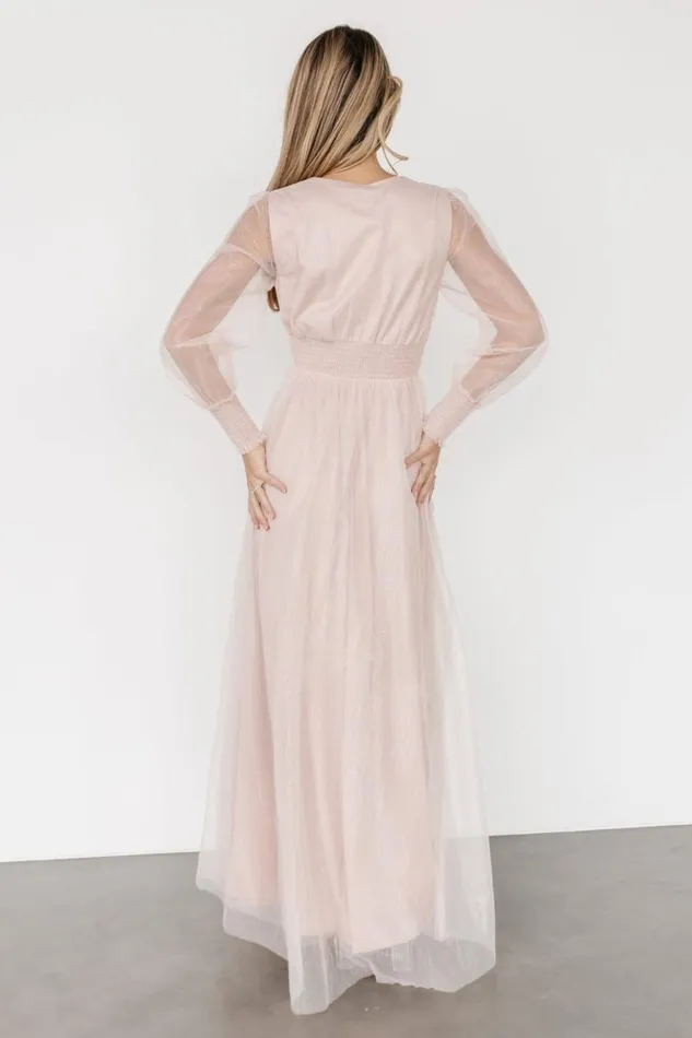 Baltic Born Tulle Styles Layla Tulle Maxi Dress Shimmer Pink 8211 Women Baltic Born Tulle Styles Layla Tulle Maxi Dress Shimmer Pink 8211 Women