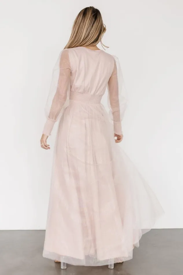 Baltic Born Tulle Styles Layla Tulle Maxi Dress Shimmer Pink 8211 Women Baltic Born Tulle Styles Layla Tulle Maxi Dress Shimmer Pink 8211 Women