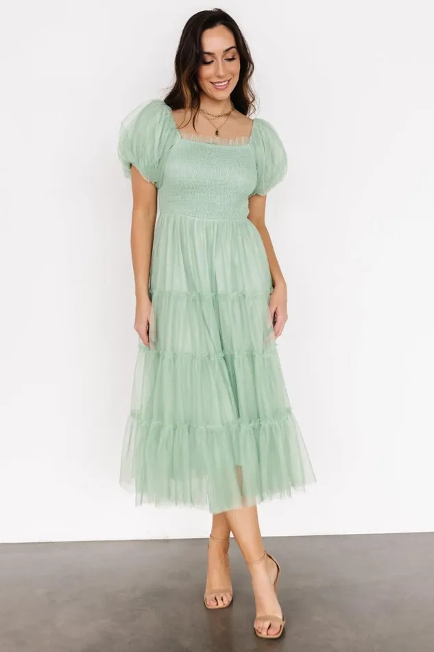 Baltic Born Tulle Styles Liv Tulle Midi Dress Light Green 8211 Women Baltic Born Tulle Styles Liv Tulle Midi Dress Light Green 8211 Women