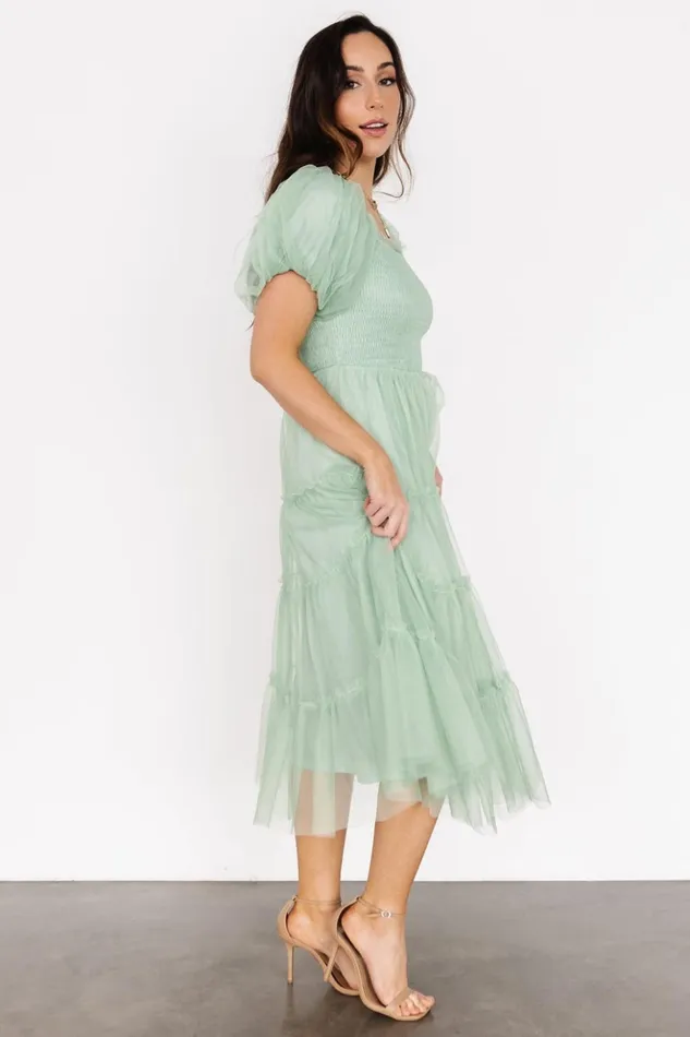 Baltic Born Tulle Styles Liv Tulle Midi Dress Light Green 8211 Women Baltic Born Tulle Styles Liv Tulle Midi Dress Light Green 8211 Women