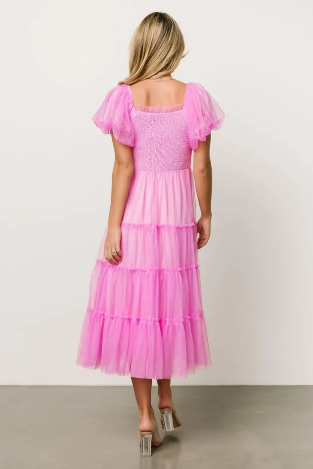 Baltic Born Tulle Styles Liv Tulle Midi Dress Pink 8211 Women Baltic Born Tulle Styles Liv Tulle Midi Dress Pink 8211 Women