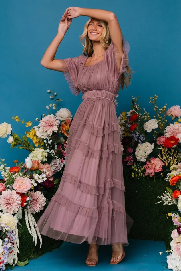 Baltic Born Tulle Styles Magdalena Tulle Maxi Dress Dusty Orchid 8211 Women Baltic Born Tulle Styles Magdalena Tulle Maxi Dress Dusty Orchid 8211 Women