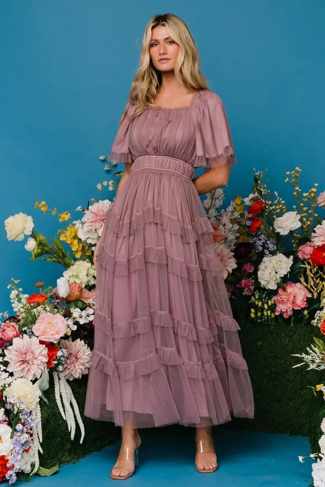 Baltic Born Tulle Styles Magdalena Tulle Maxi Dress Dusty Orchid 8211 Women Baltic Born Tulle Styles Magdalena Tulle Maxi Dress Dusty Orchid 8211 Women
