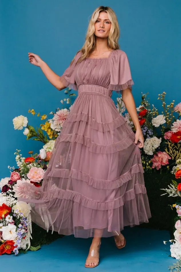 Baltic Born Tulle Styles Magdalena Tulle Maxi Dress Dusty Orchid 8211 Women Baltic Born Tulle Styles Magdalena Tulle Maxi Dress Dusty Orchid 8211 Women
