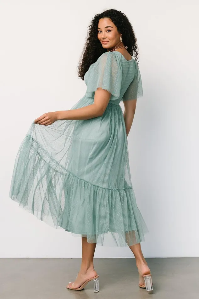 Baltic Born Tulle Styles Martha Smocked Tulle Dress Eucalyptus 8211 Women Baltic Born Tulle Styles Martha Smocked Tulle Dress Eucalyptus 8211 Women