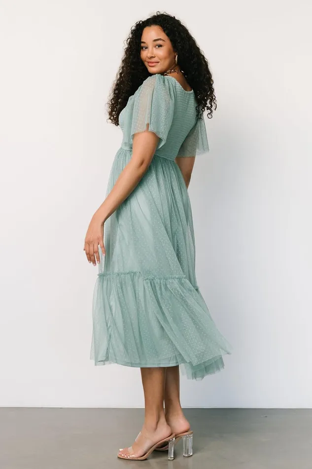 Baltic Born Tulle Styles Martha Smocked Tulle Dress Eucalyptus 8211 Women Baltic Born Tulle Styles Martha Smocked Tulle Dress Eucalyptus 8211 Women