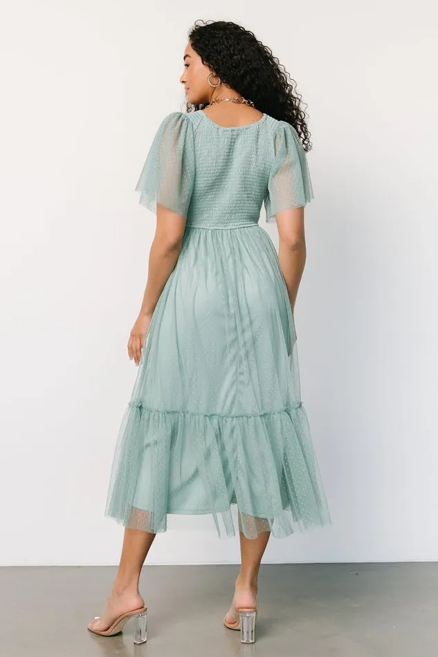 Baltic Born Tulle Styles Martha Smocked Tulle Dress Eucalyptus 8211 Women Baltic Born Tulle Styles Martha Smocked Tulle Dress Eucalyptus 8211 Women