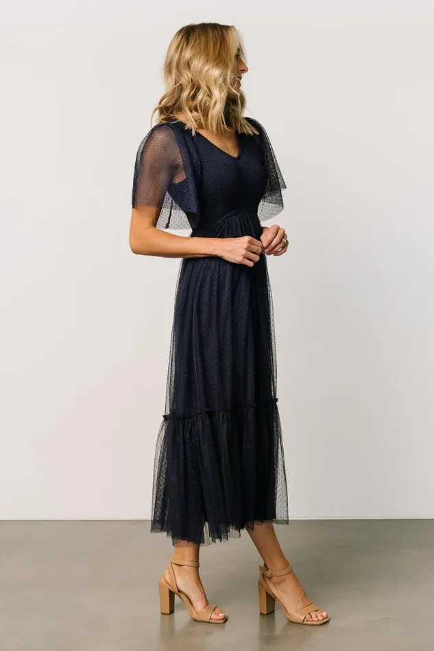 Baltic Born Tulle Styles Martha Smocked Tulle Dress Navy 8211 Women Baltic Born Tulle Styles Martha Smocked Tulle Dress Navy 8211 Women