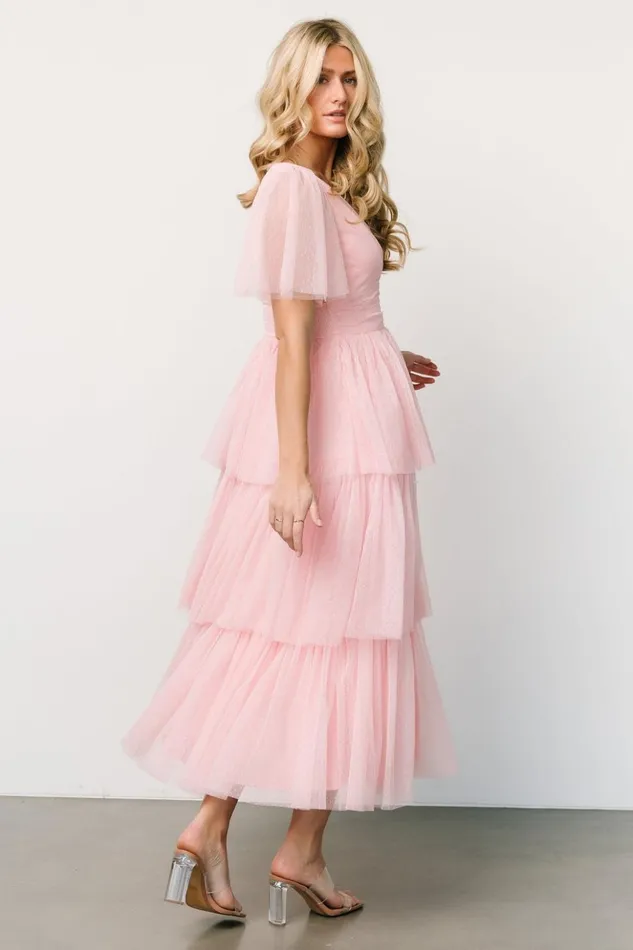 Baltic Born Tulle Styles Starlet Tiered Maxi Dress Blush 8211 Women Baltic Born Tulle Styles Starlet Tiered Maxi Dress Blush 8211 Women