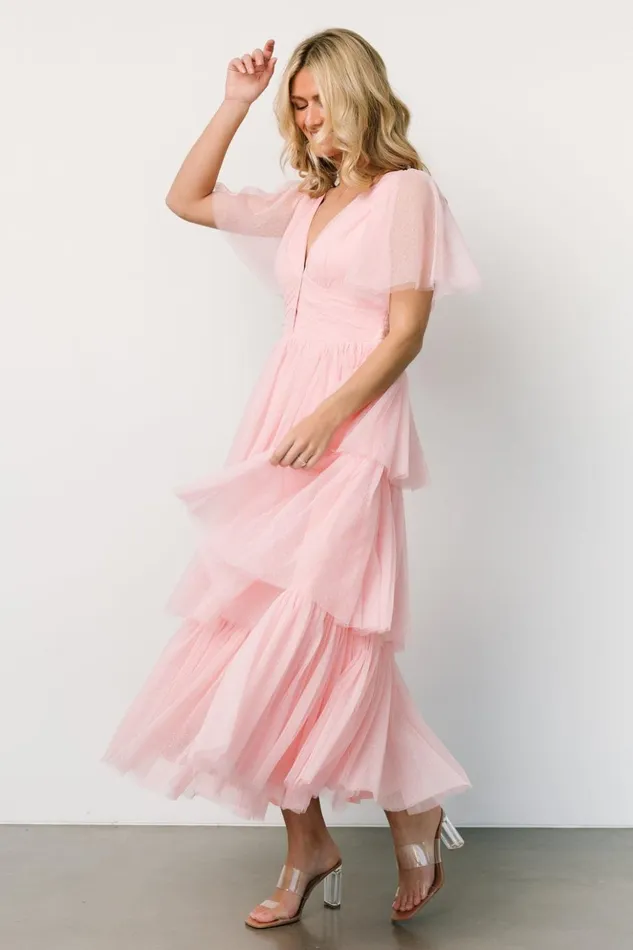 Baltic Born Tulle Styles Starlet Tiered Maxi Dress Blush 8211 Women Baltic Born Tulle Styles Starlet Tiered Maxi Dress Blush 8211 Women