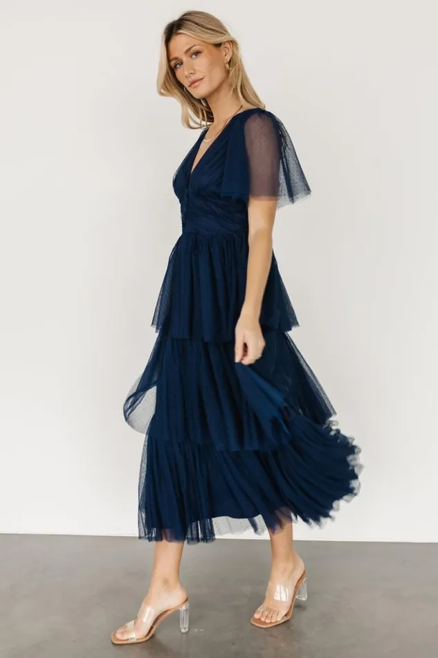 Baltic Born Tulle Styles Starlet Tiered Maxi Dress Midnight Blue 8211 Women Baltic Born Tulle Styles Starlet Tiered Maxi Dress Midnight Blue 8211 Women