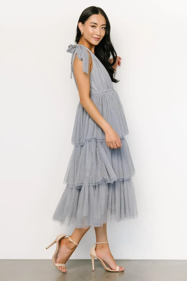 Baltic Born Tulle Styles Tessa Tiered Tulle Tank Dress Slate Blue 8211 Women Baltic Born Tulle Styles Tessa Tiered Tulle Tank Dress Slate Blue 8211 Women