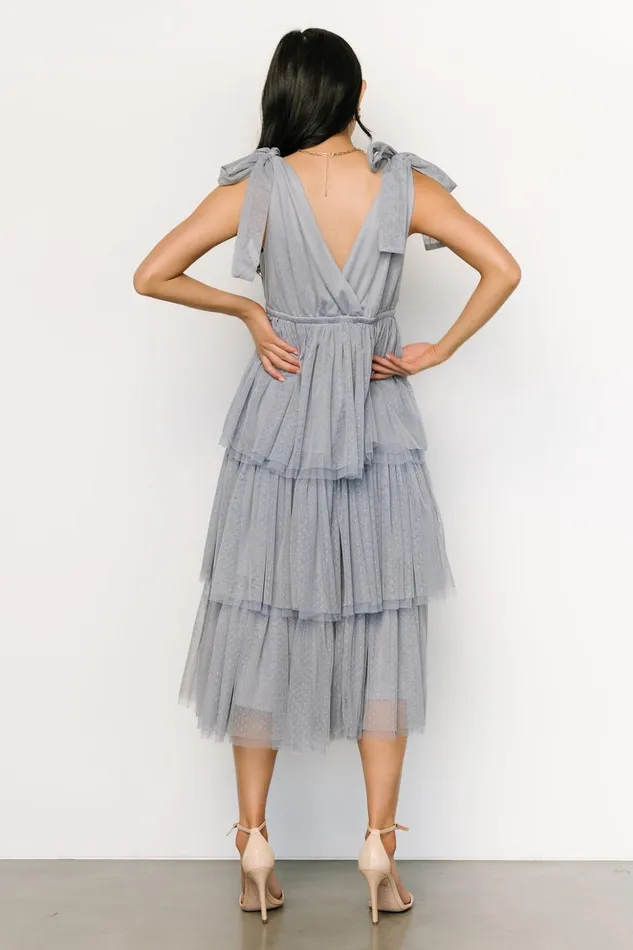 Baltic Born Tulle Styles Tessa Tiered Tulle Tank Dress Slate Blue 8211 Women Baltic Born Tulle Styles Tessa Tiered Tulle Tank Dress Slate Blue 8211 Women