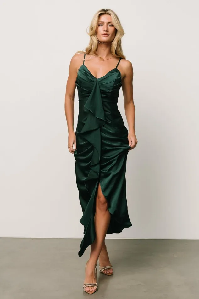 Baltic Born Tulle Styles Thessaly Maxi Dress Dark Green 8211 Women