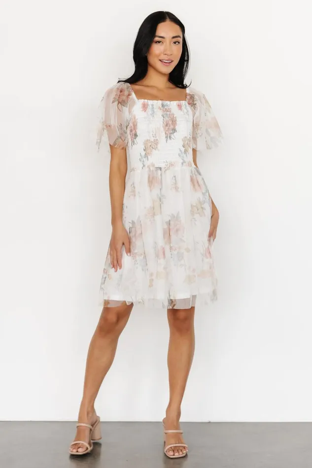 Baltic Born Tulle Styles Tivoli Tulle Short Dress White Multi 8211 Women