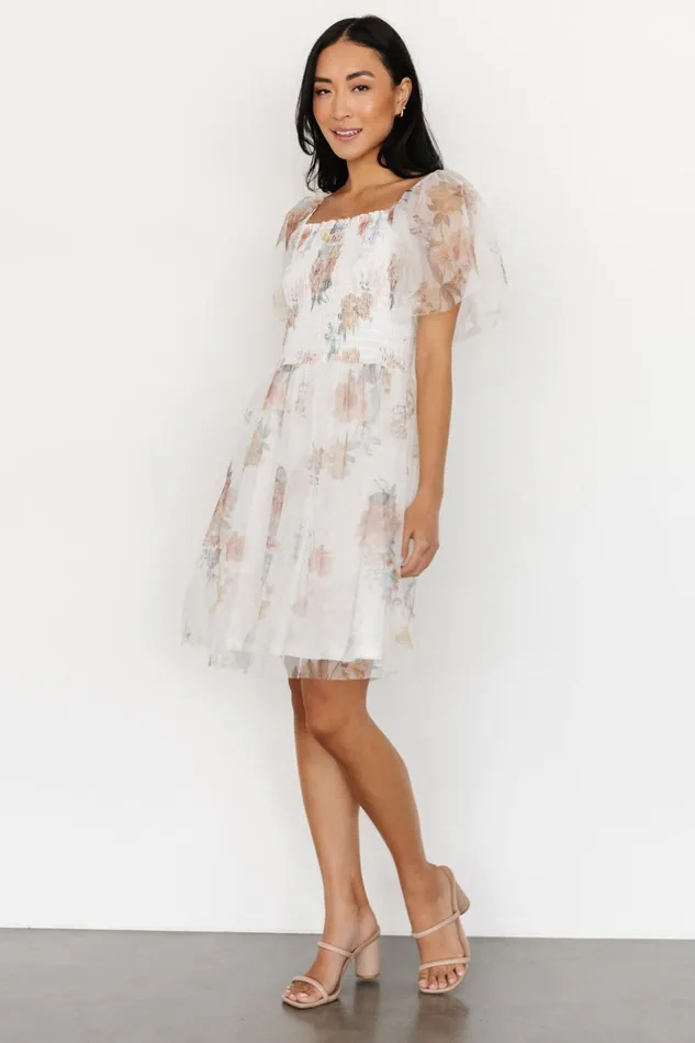 Baltic Born Tulle Styles Tivoli Tulle Short Dress White Multi 8211 Women Baltic Born Tulle Styles Tivoli Tulle Short Dress White Multi 8211 Women