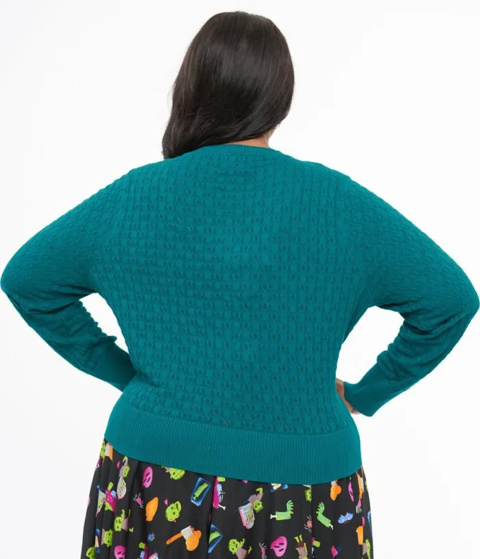 Banned Plus Size 1950s Green Katie Cardigan Clothing Unique Vintage Sweaters and Cardigans
