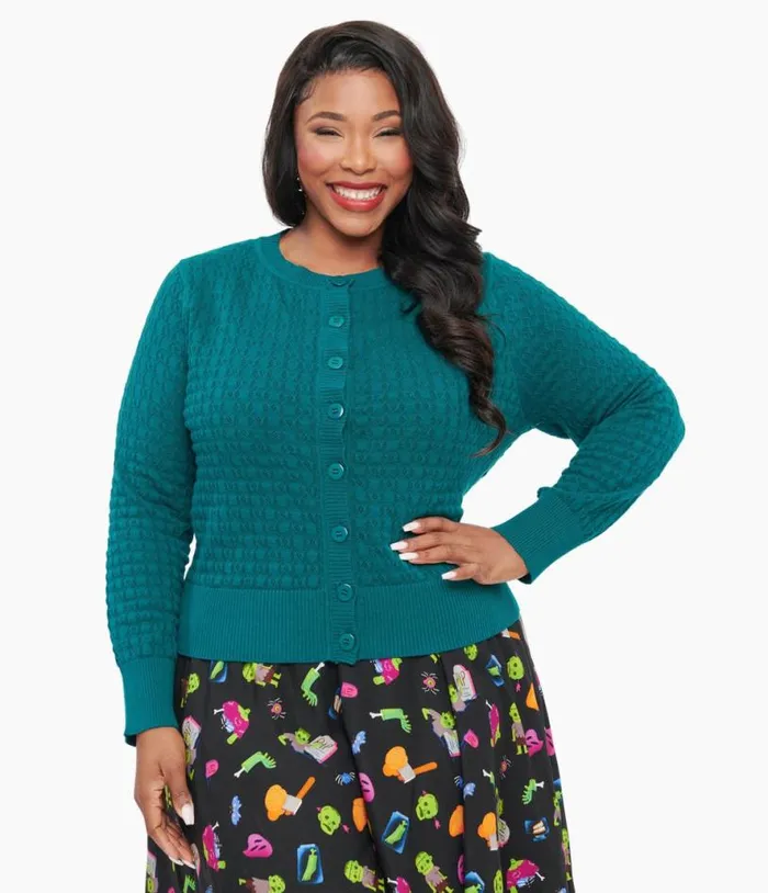 Banned Plus Size 1950s Green Katie Cardigan Clothing Unique Vintage Sweaters and Cardigans