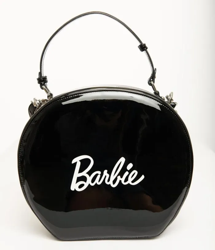 Barbie X 1960s Black Leatherette Circle Bag Accessories Unique Vintage Novelty Bags Barbie X 1960s Black Leatherette Circle Bag Accessories Unique Vintage Novelty Bags