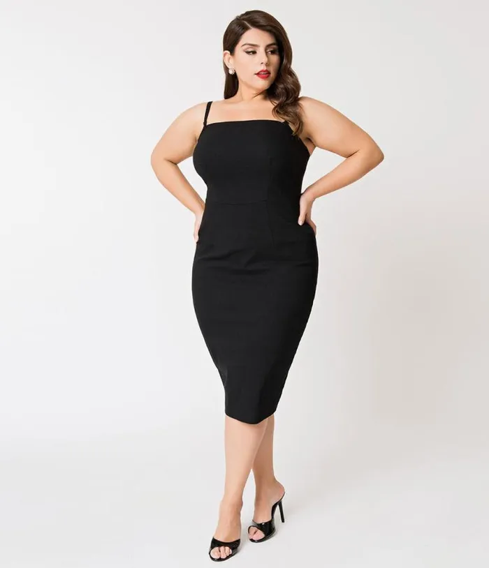 Barbie X Plus Size Black Magic Sheath Dress and Cape Set Dresses Unique Vintage Pencil