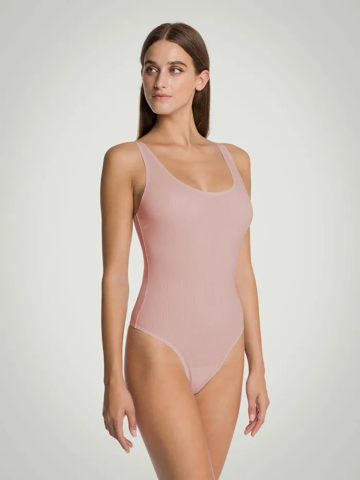 Beauty Cotton Bodysuit Powder Pink Women Wolford Bodysuits